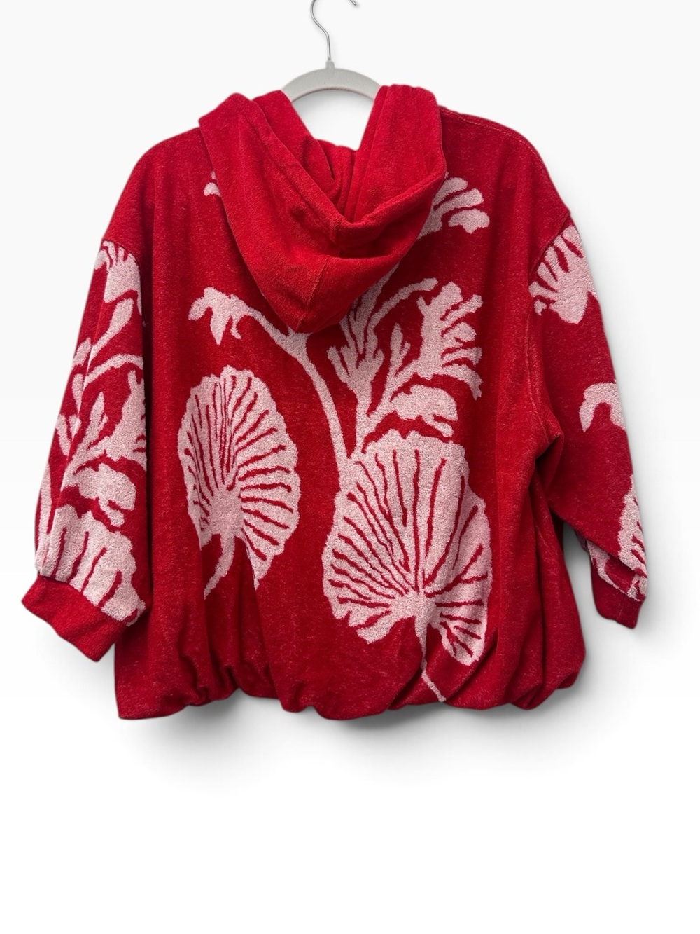 NWT Free People Shell Baby Hoodie in Cherry Combo - Picture 7 of 8